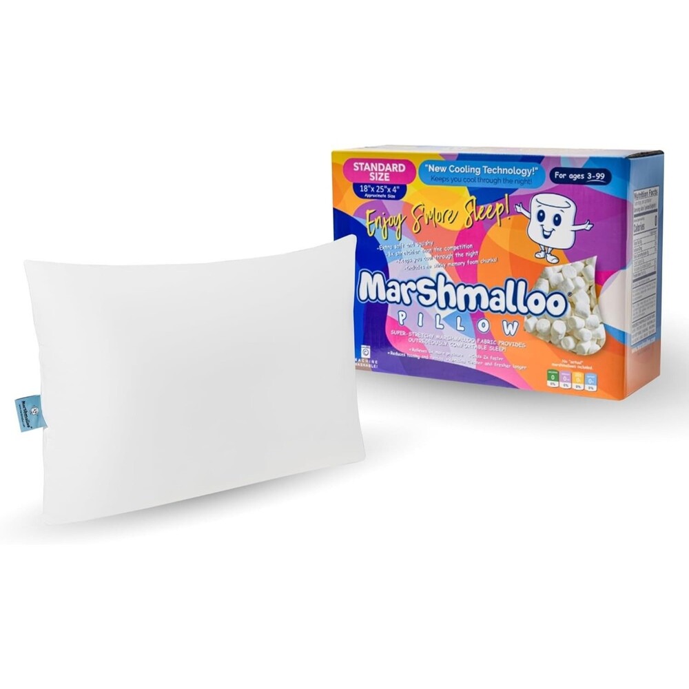 Marshmalloo Cooling Adjustable Pillow for Neck & Shoulder Support Standard Soft